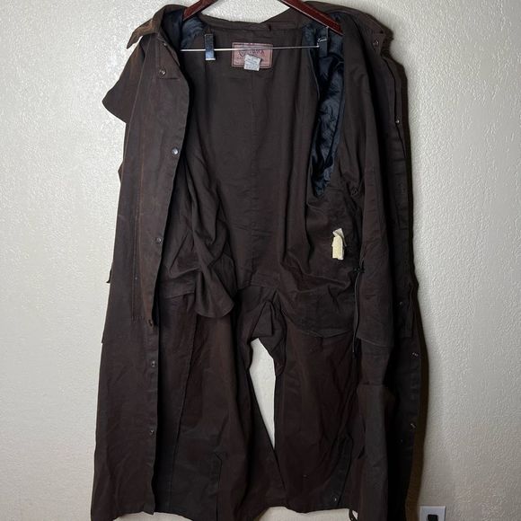 Vintage Australian Outback Oilskin Low Rider Duster Coat XL - Picture 8 of 9